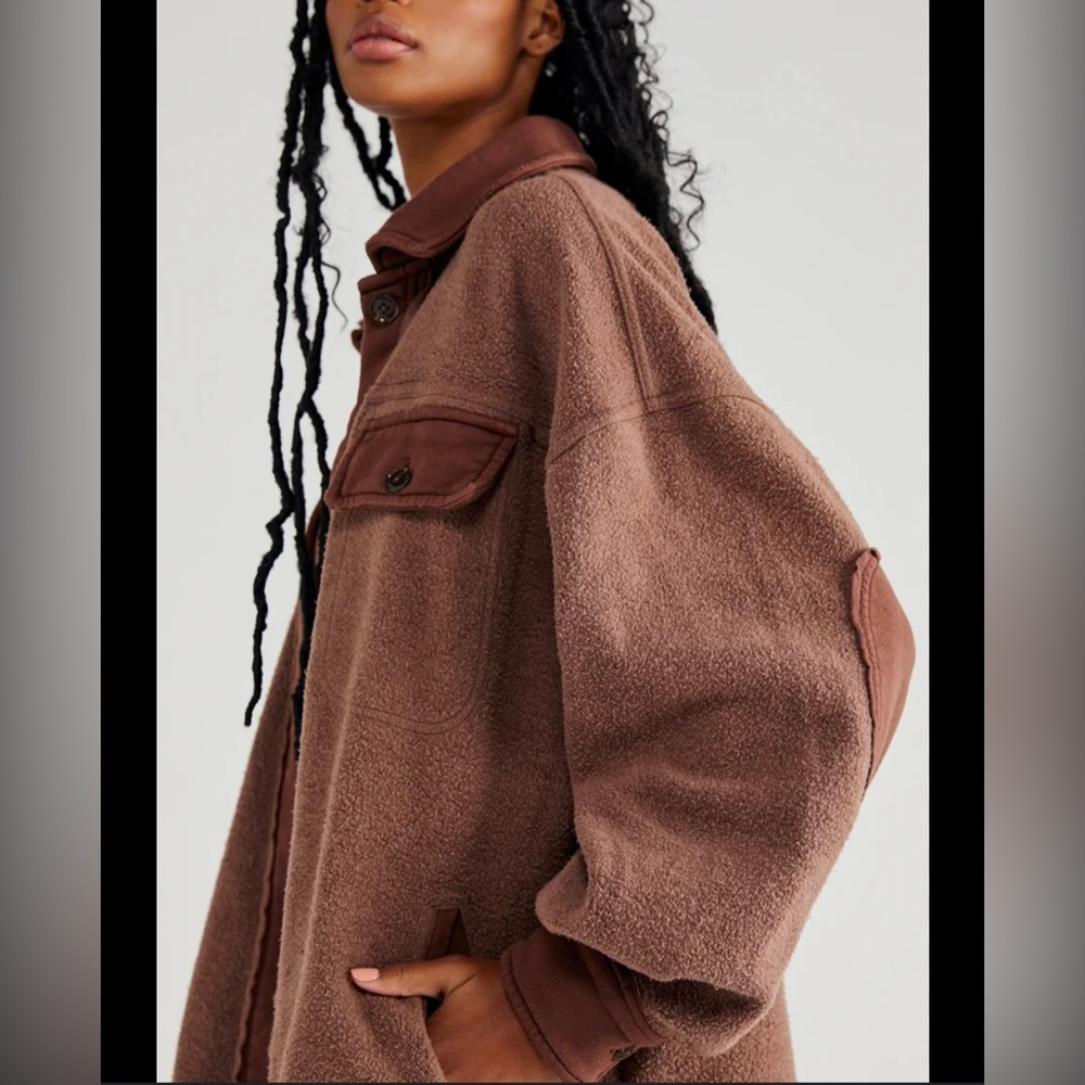 Free People Brown Oversized Jacket